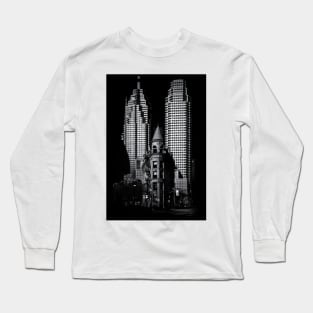 Gooderham Flatiron Building And Toronto Downtown No 2 Long Sleeve T-Shirt